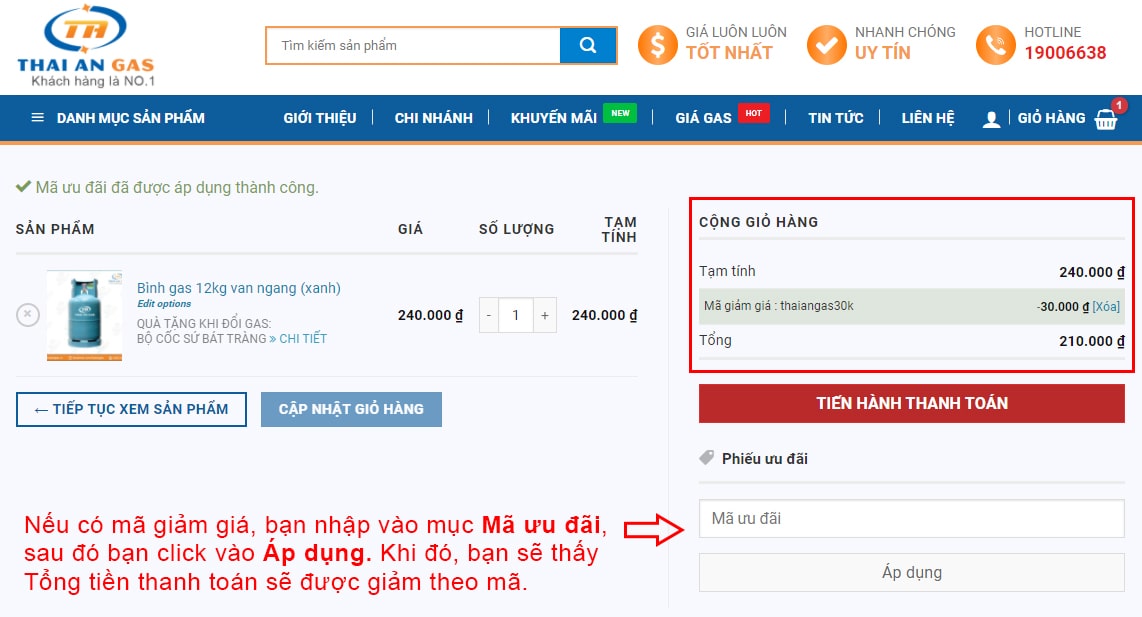 Hướng dẫn đặt mua hàng trên website thaiangas.vn (B3)